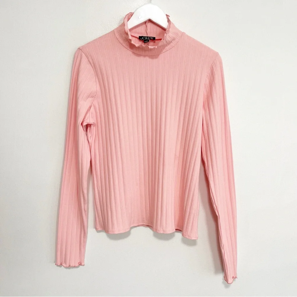 BOGO! NWT J. Crew Pointelle Knit Turtleneck Pink Size Large